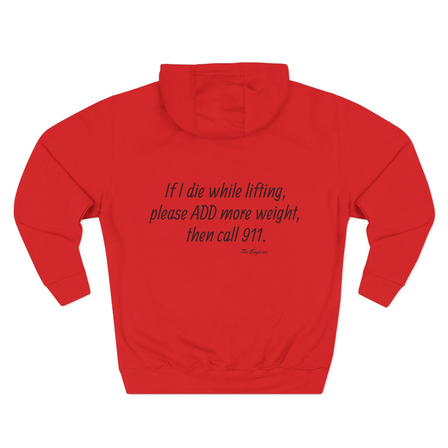 DE “If I die add more weight” Gym Hoodie