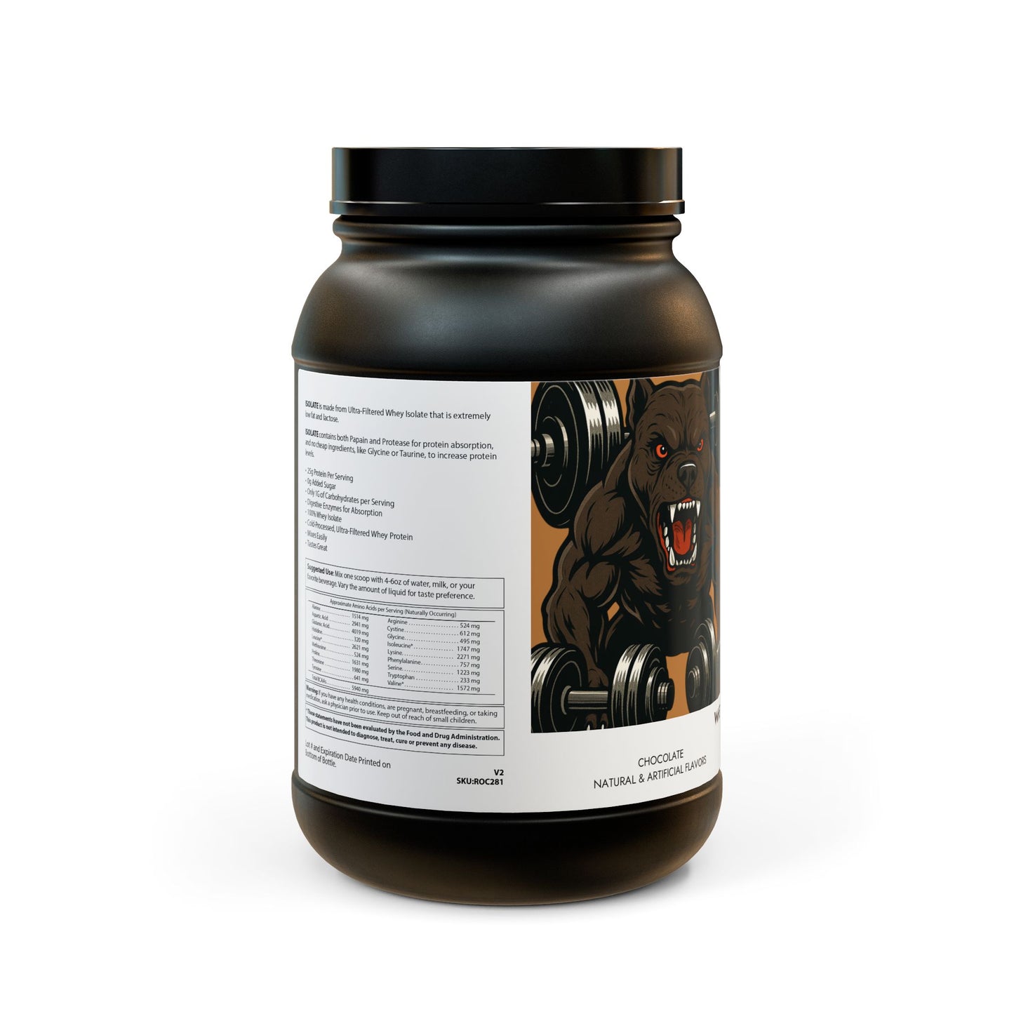 Whey Isolate Protein Supplement (907g, 2lb)