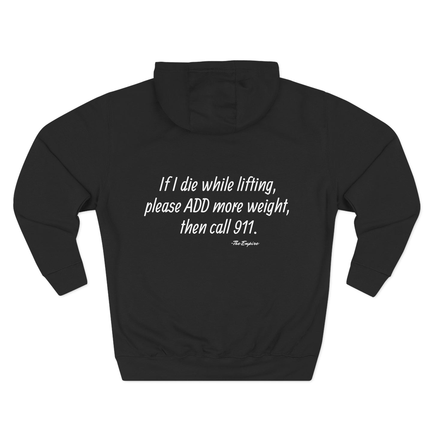 DE “If I die add more weight” Gym Hoodie