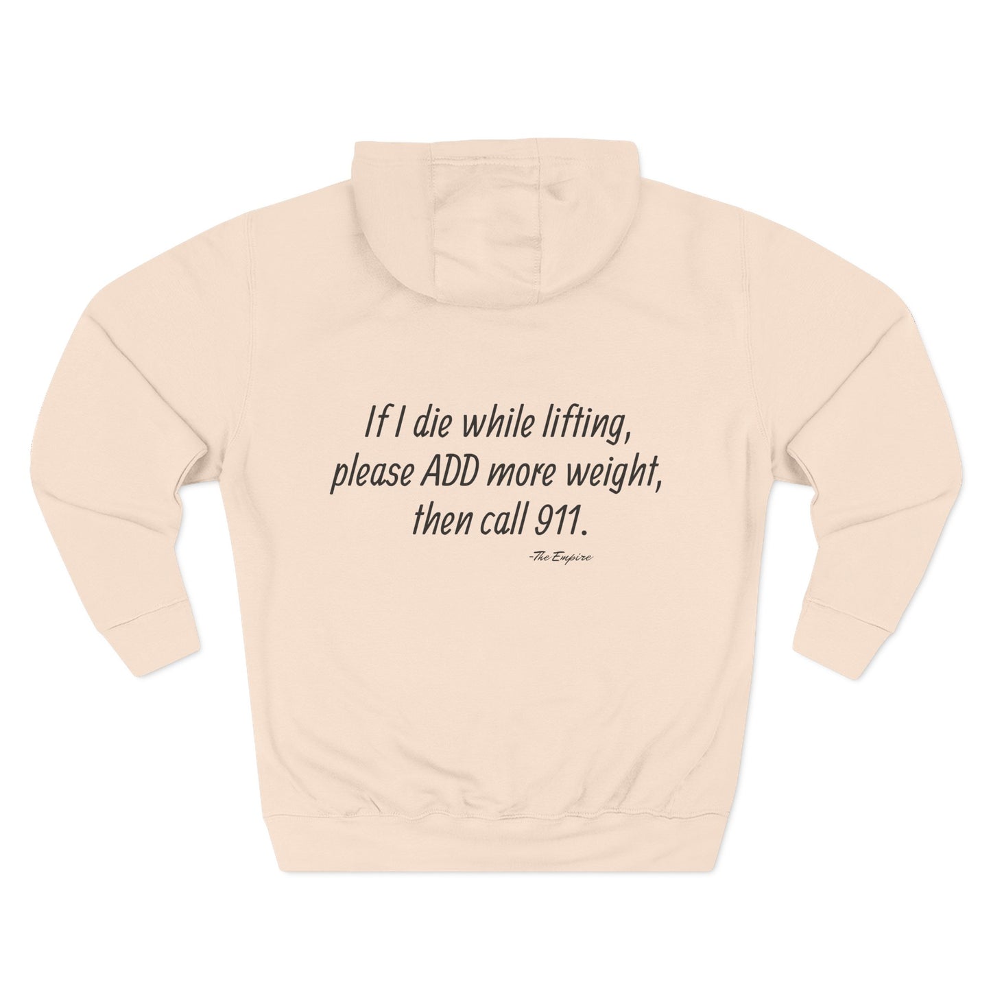 DE “If I die add more weight” Gym Hoodie