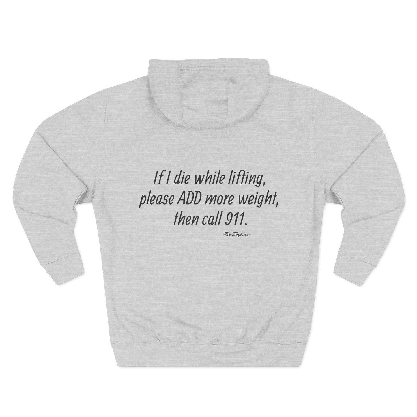 DE “If I die add more weight” Gym Hoodie