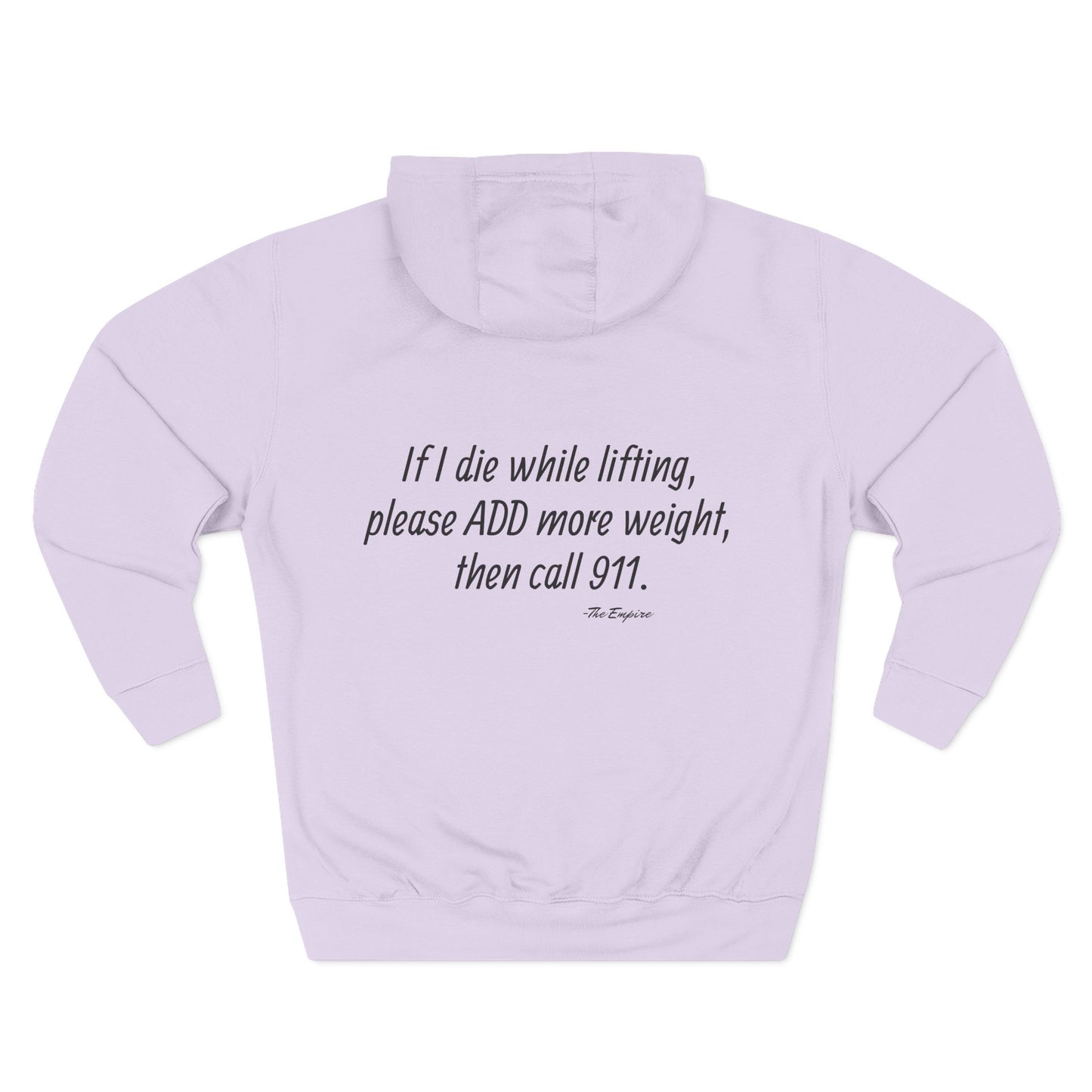 DE “If I die add more weight” Gym Hoodie