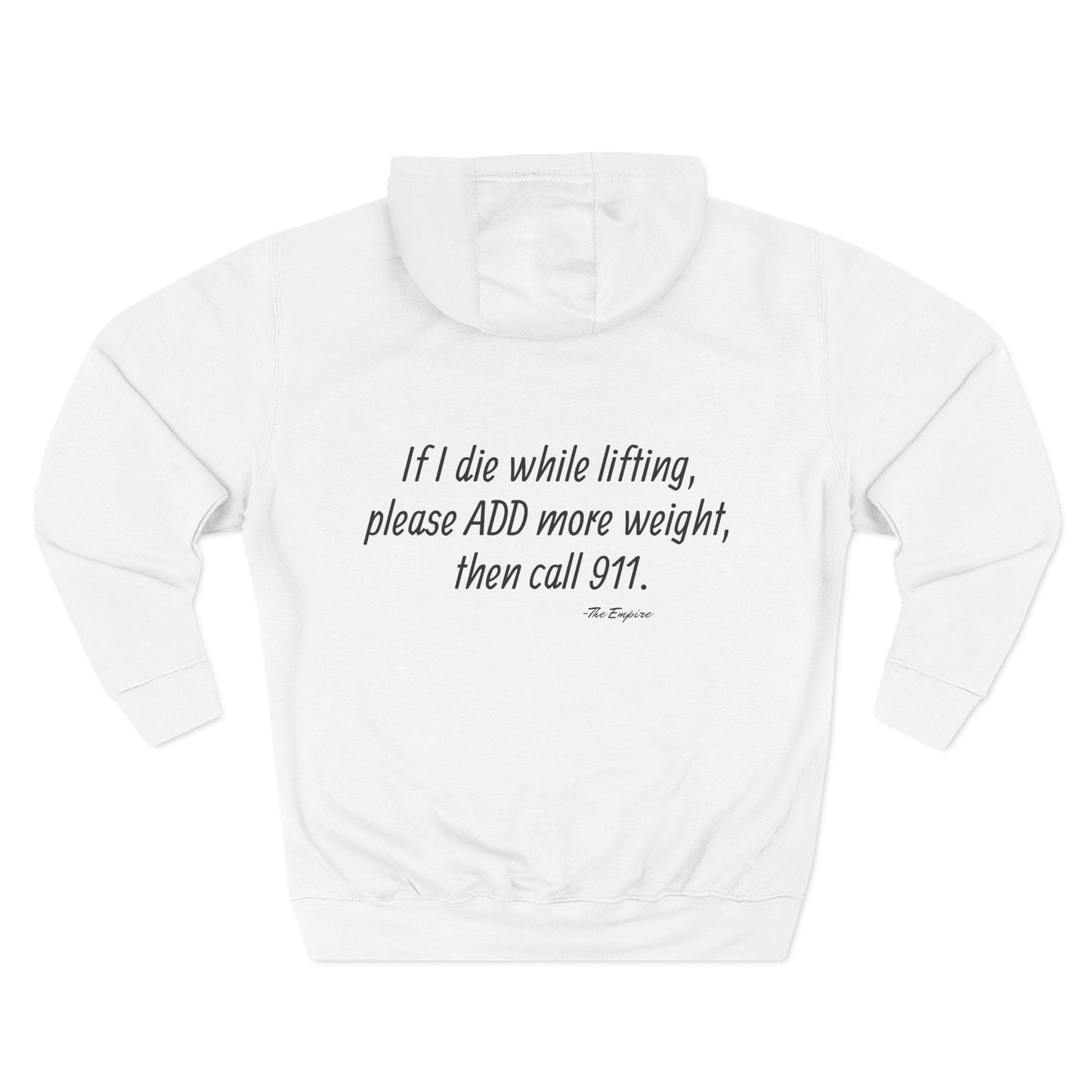 DE “If I die add more weight” Gym Hoodie