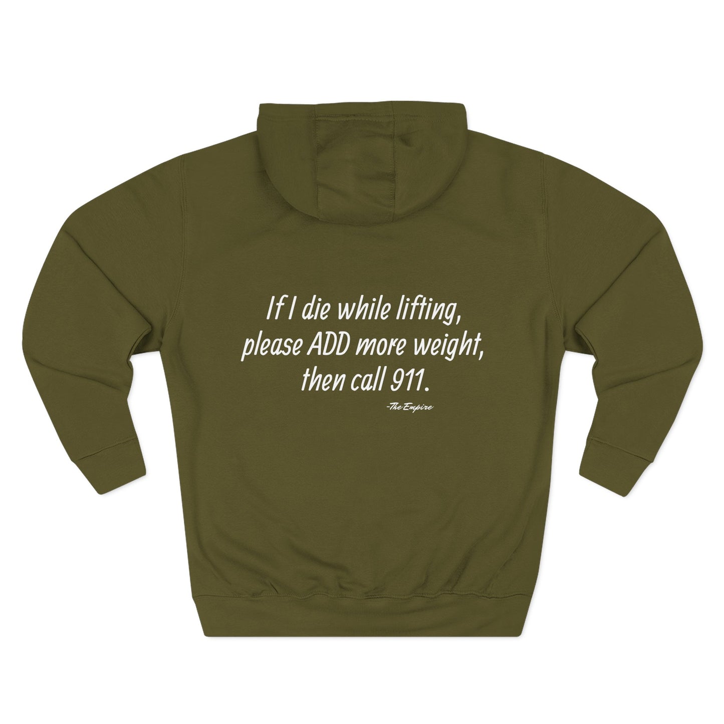DE “If I die add more weight” Gym Hoodie