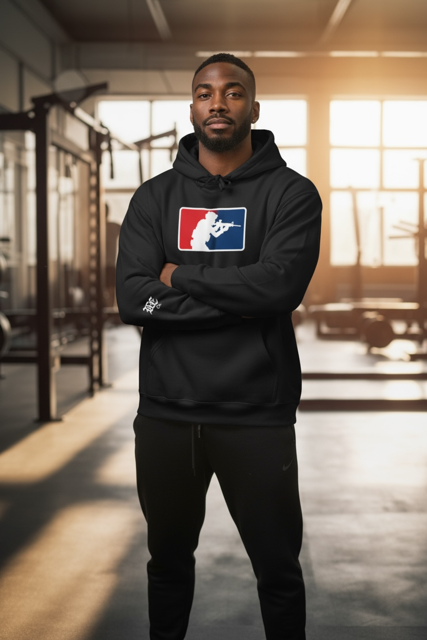 Gun Totter Contact Front Gym Hoodie