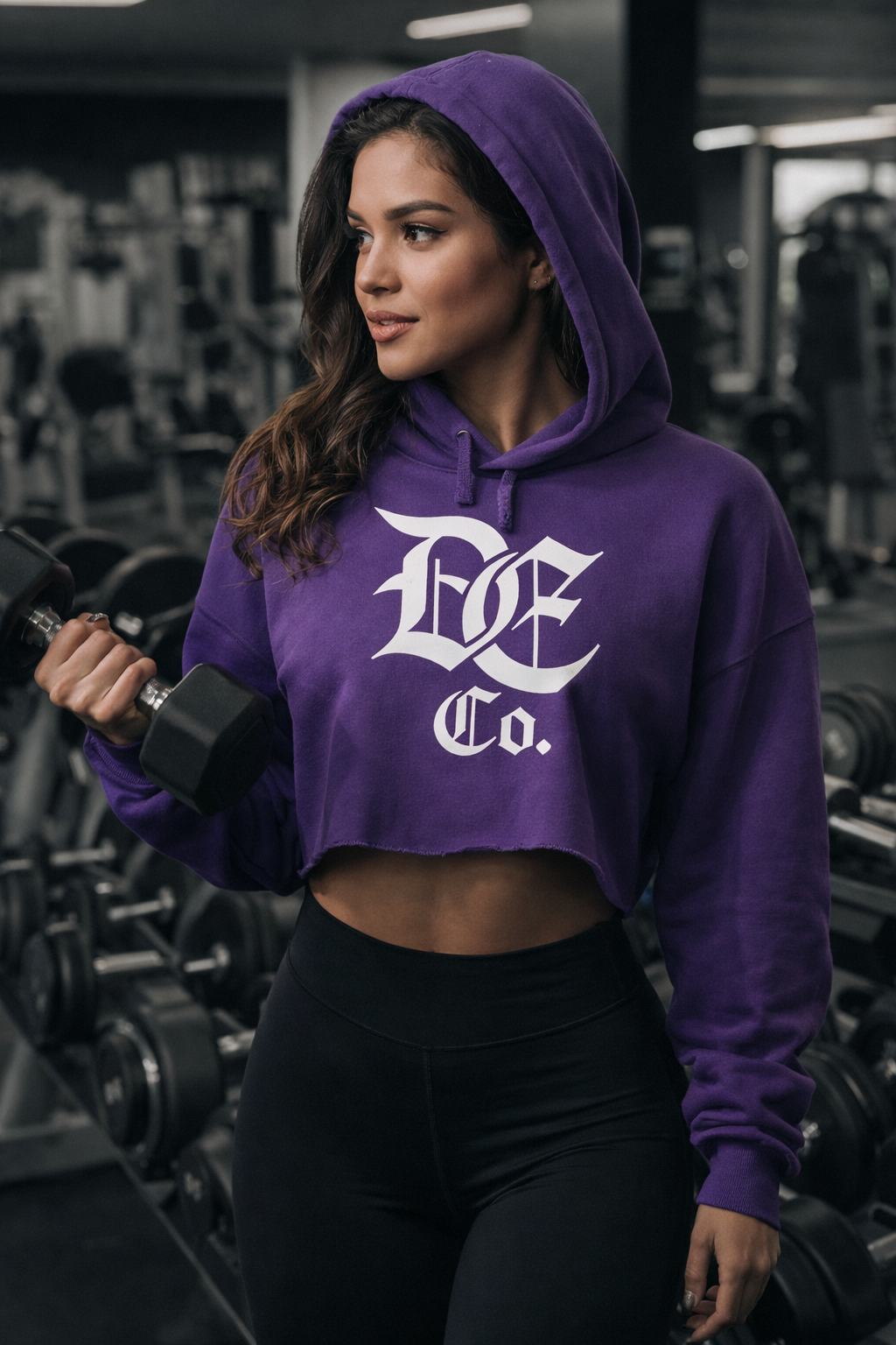 DE Womens Crop Gym Hoodie