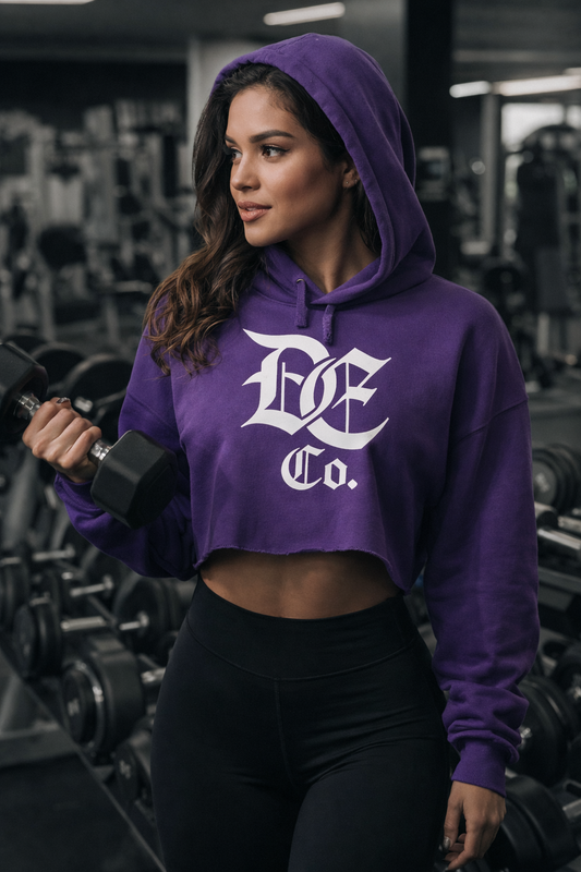 DE Womens Crop Gym Hoodie